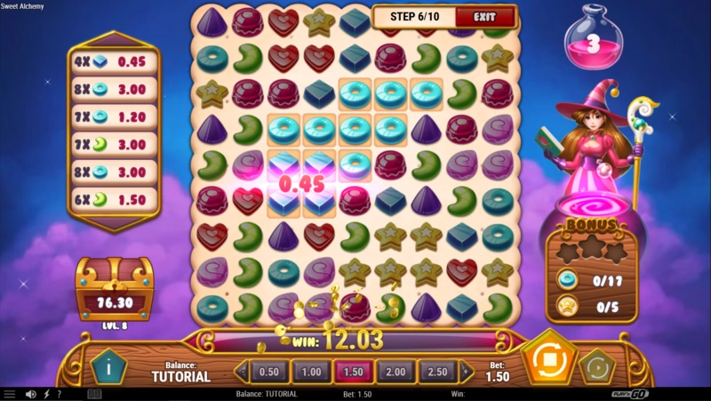 Sweet Alchemy slot graphics